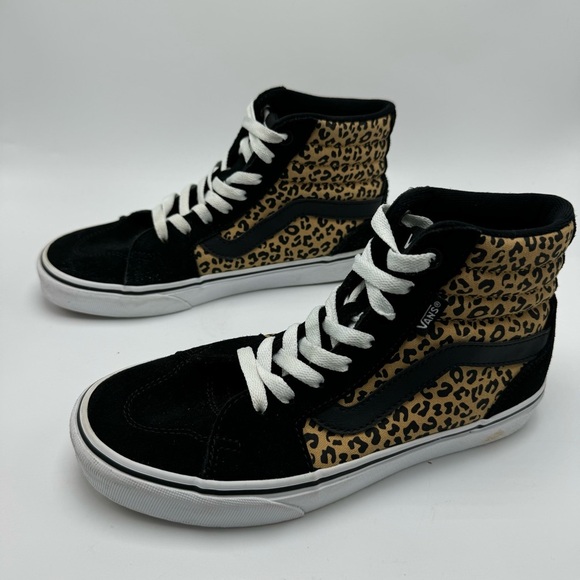 Vans Sk8 Hi Tapered Sneaker Leopard Print High Top Skate Shoe Size 7 - Picture 5 of 10